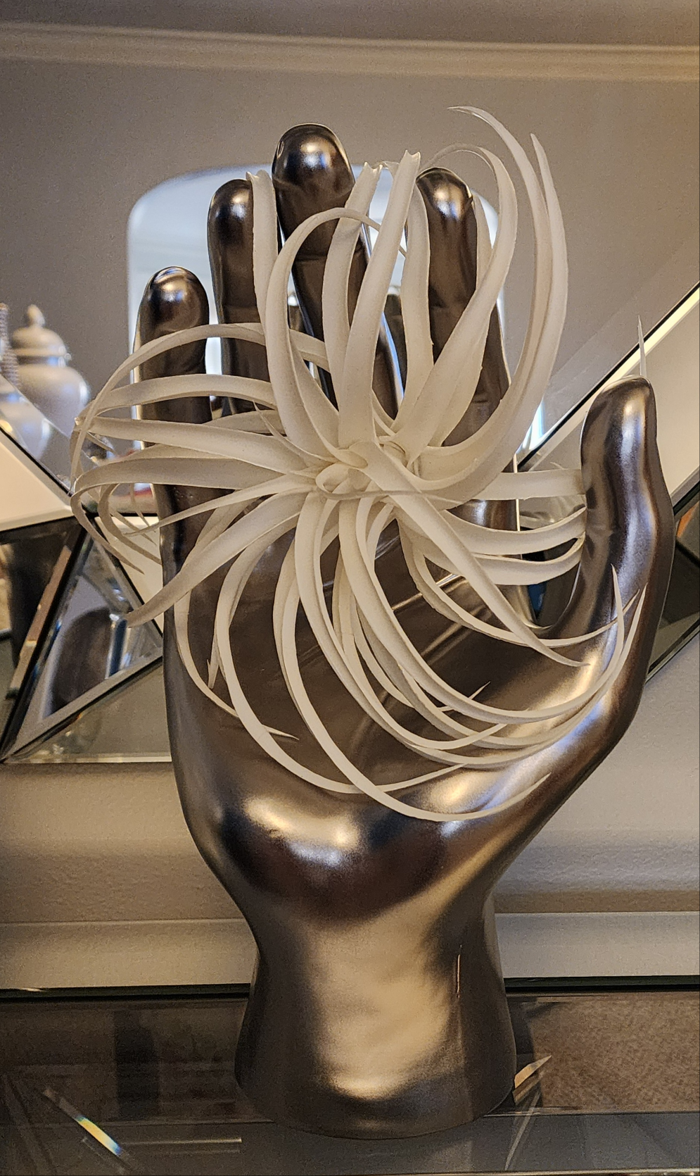 Silver Ceramic Oversized Hand