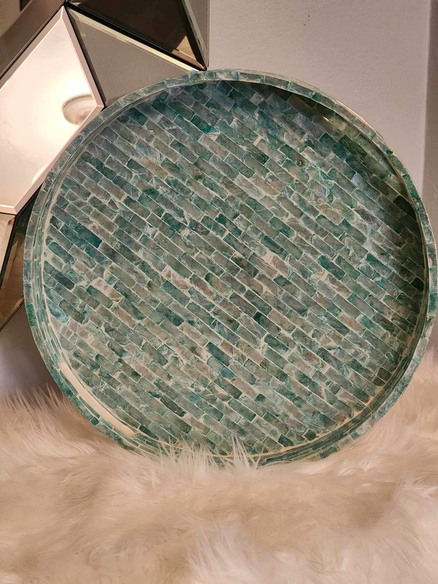 Teal Mosaic Tray