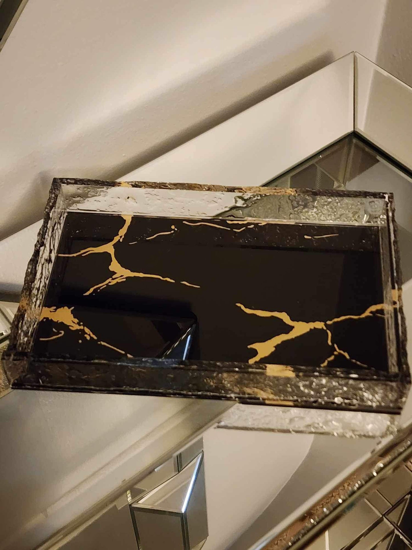 Raves Small Acrylic Marble Tray