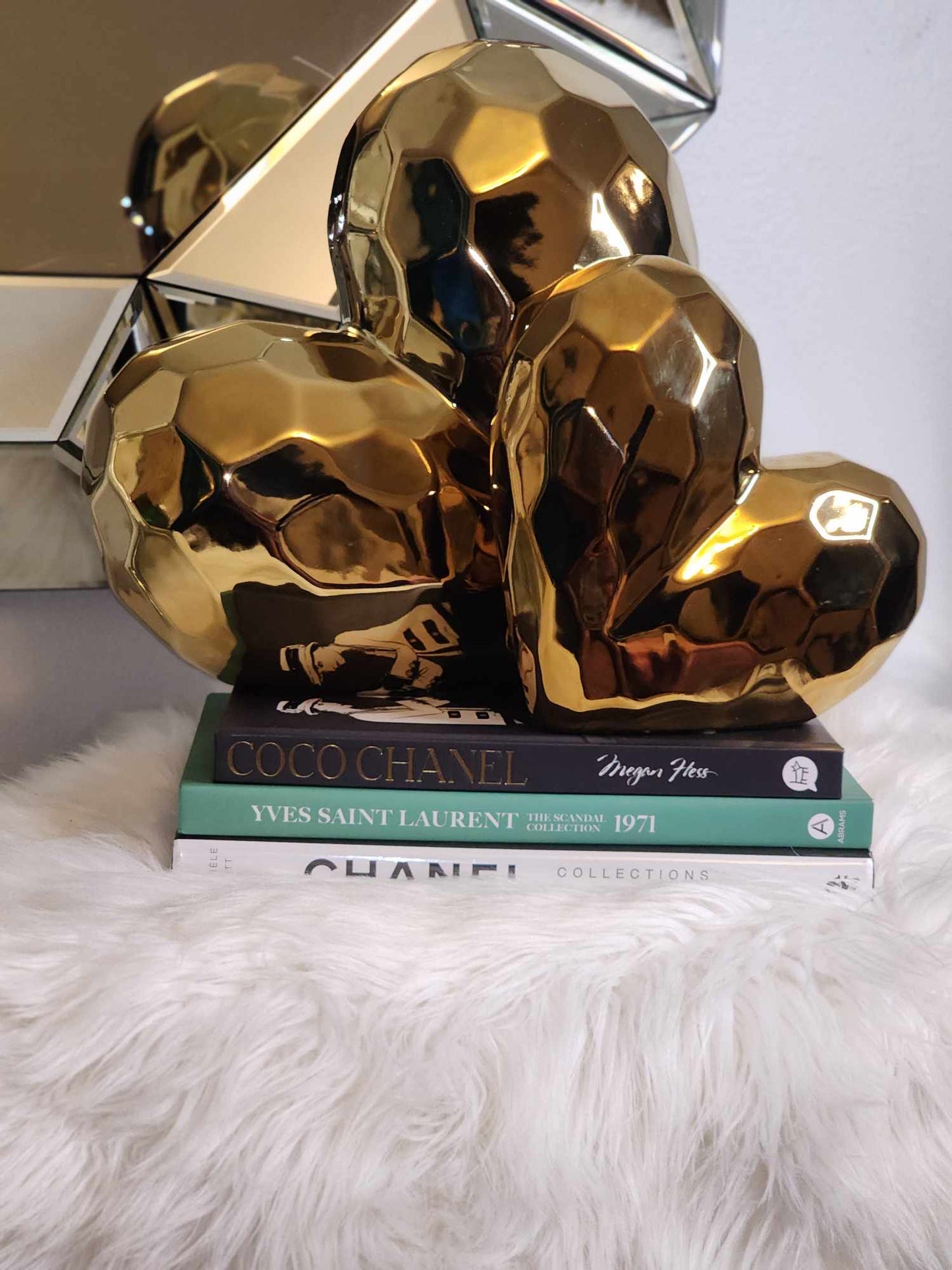 My Heart Gold Sculpture