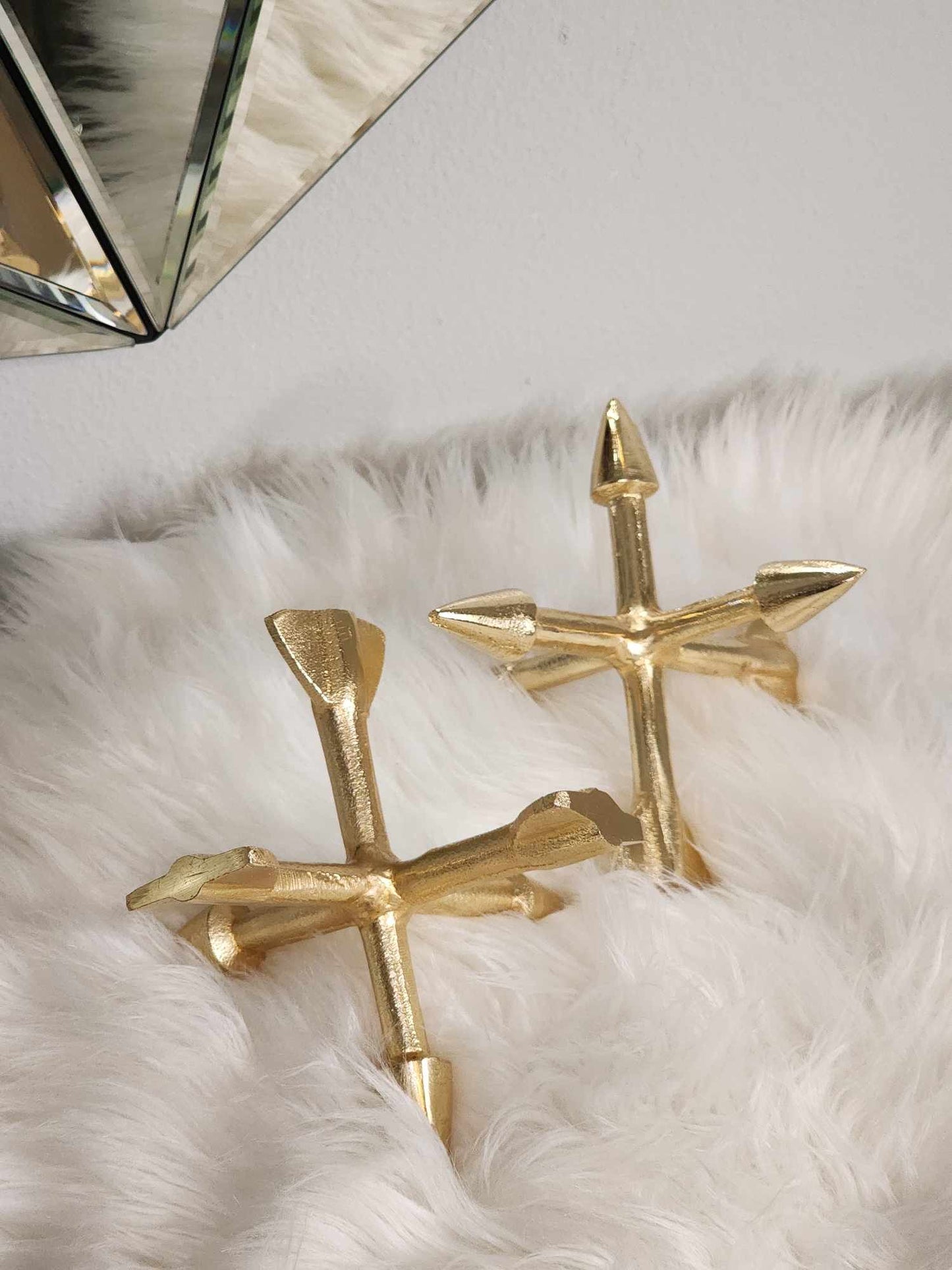 Gold Bow & Arrow Sculpture
