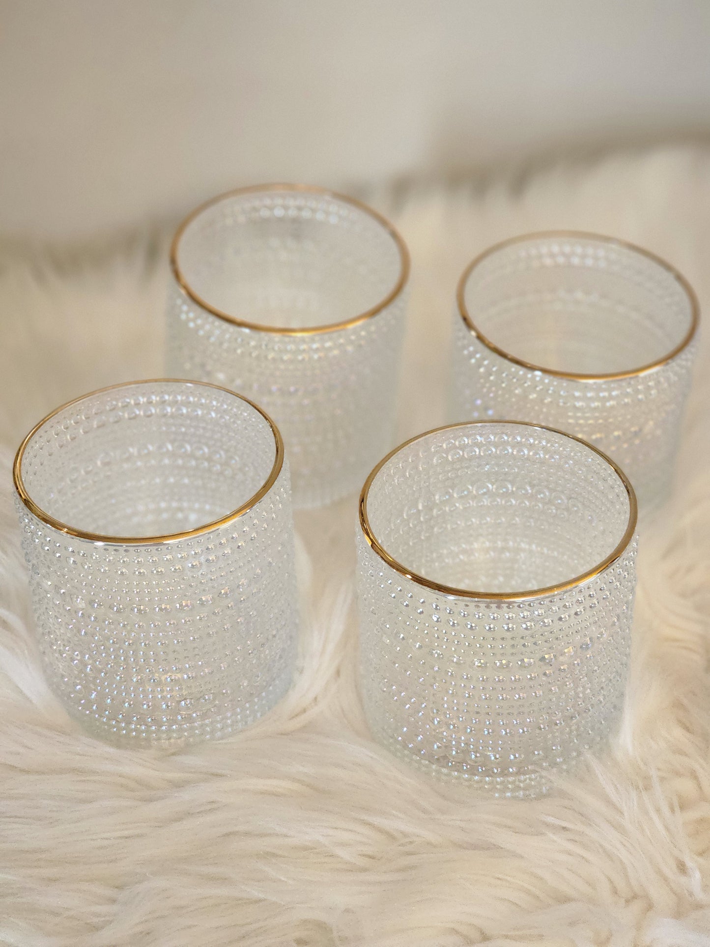 Gold Rim Drinking Glasses