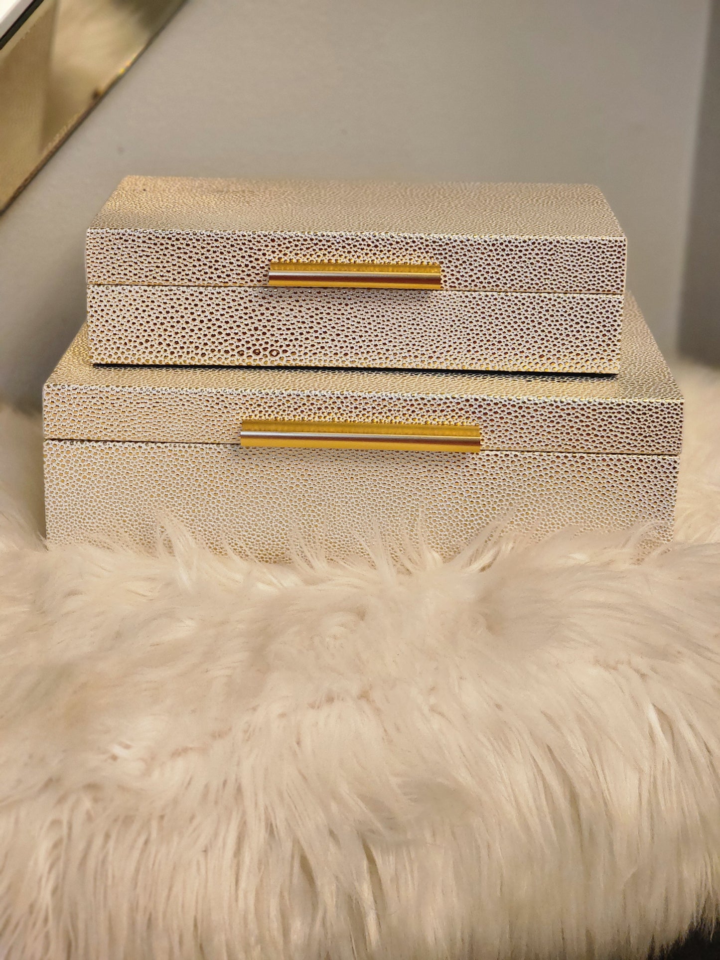 Cream and Gold Decorative Box Set