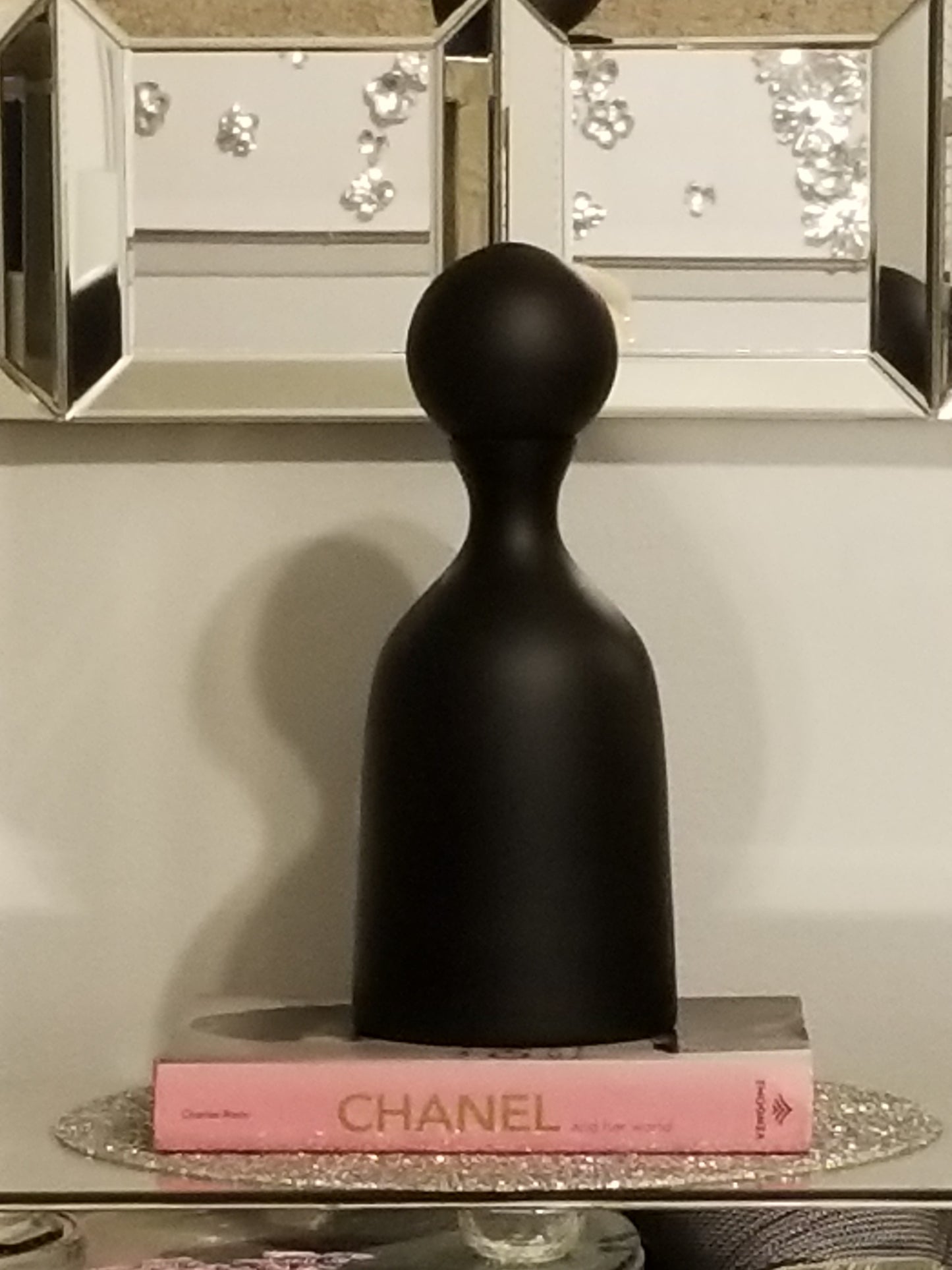 Black Glass Canister