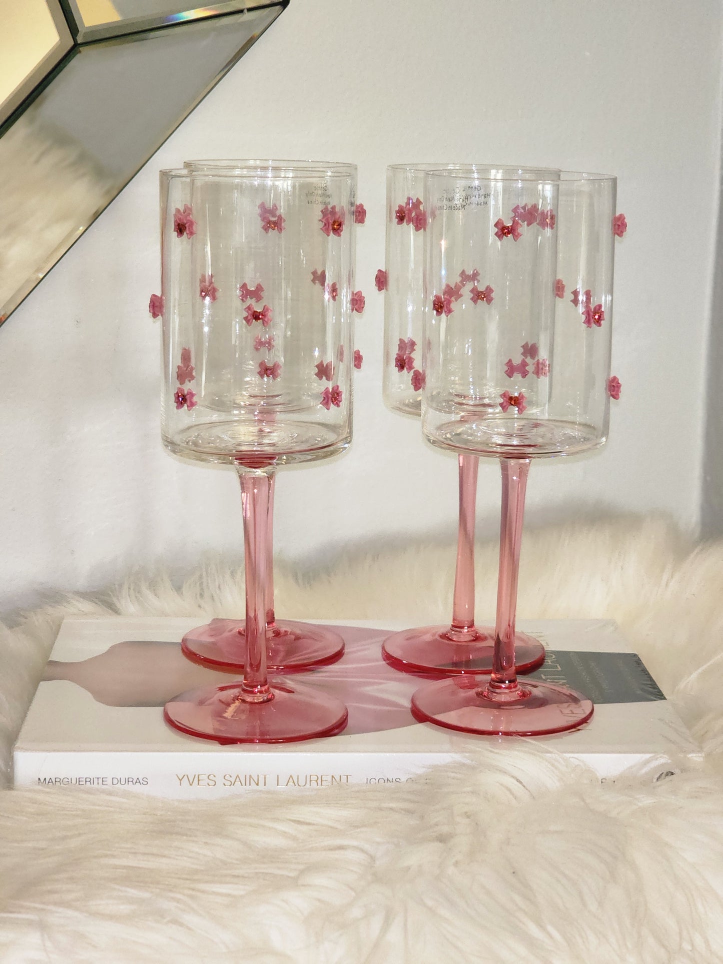 Pink 🎀Wine glasses