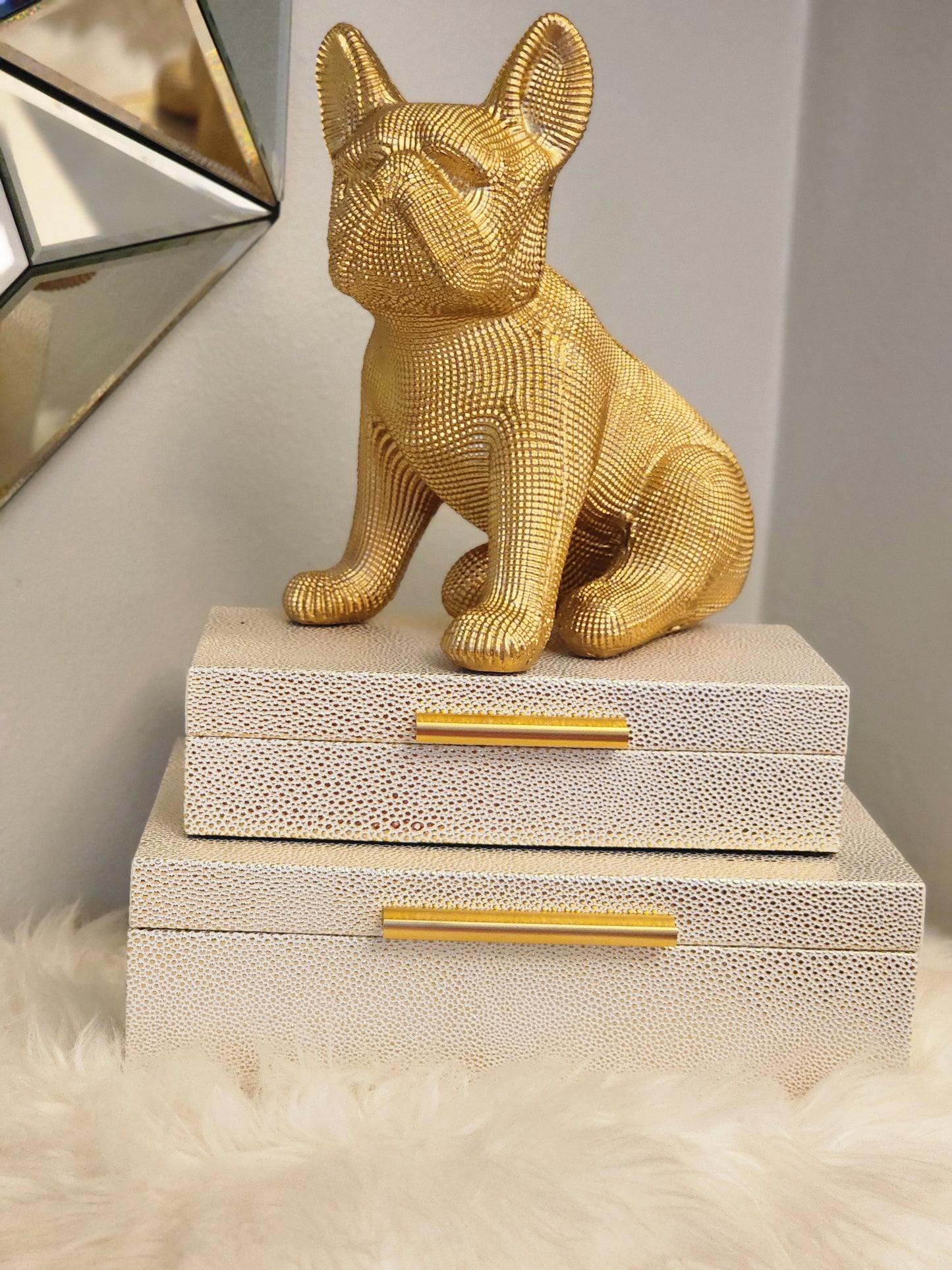Cream and Gold Decorative Box Set
