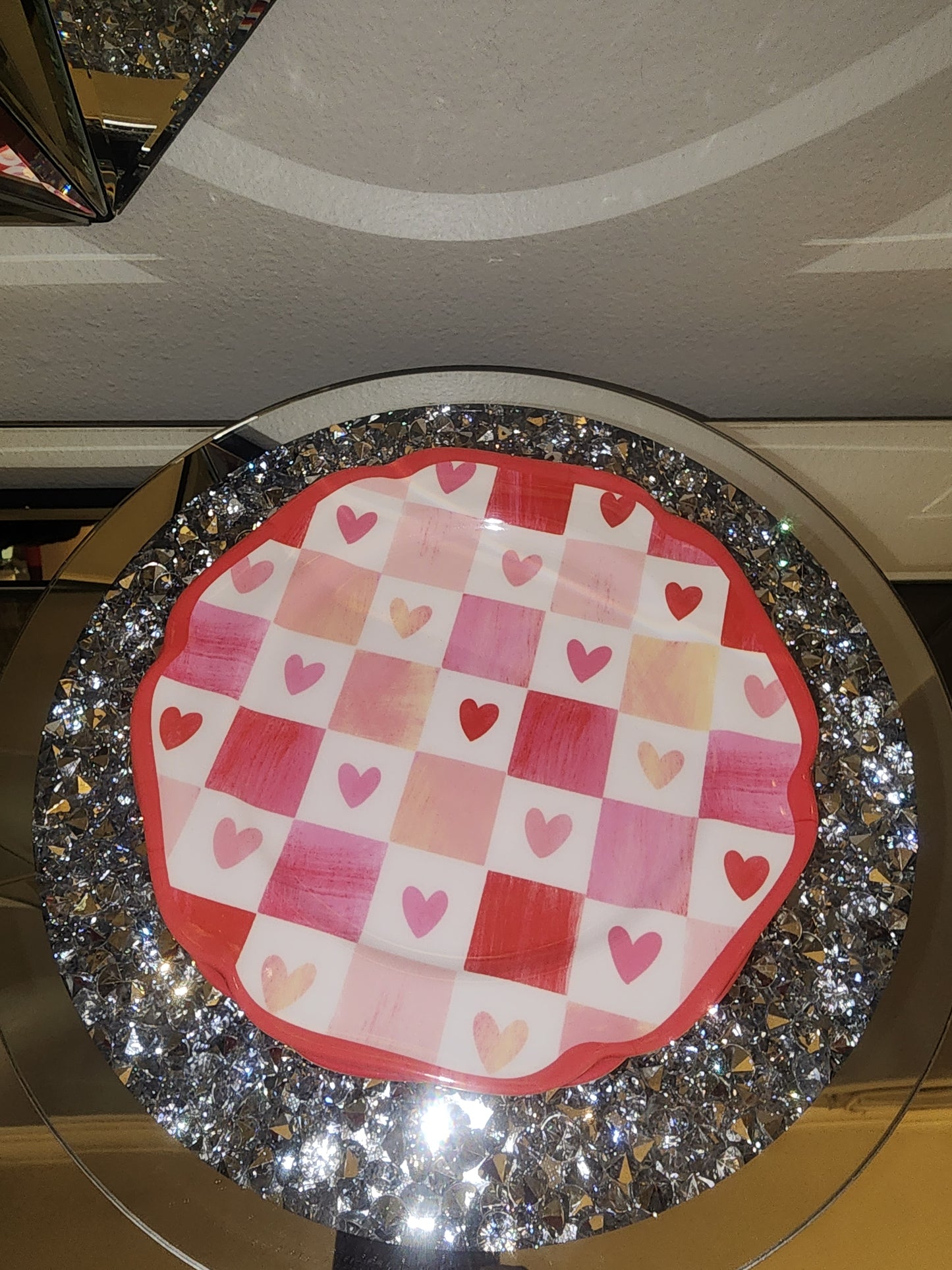 Pink & Red Melamine Dessert/ Salad Plates