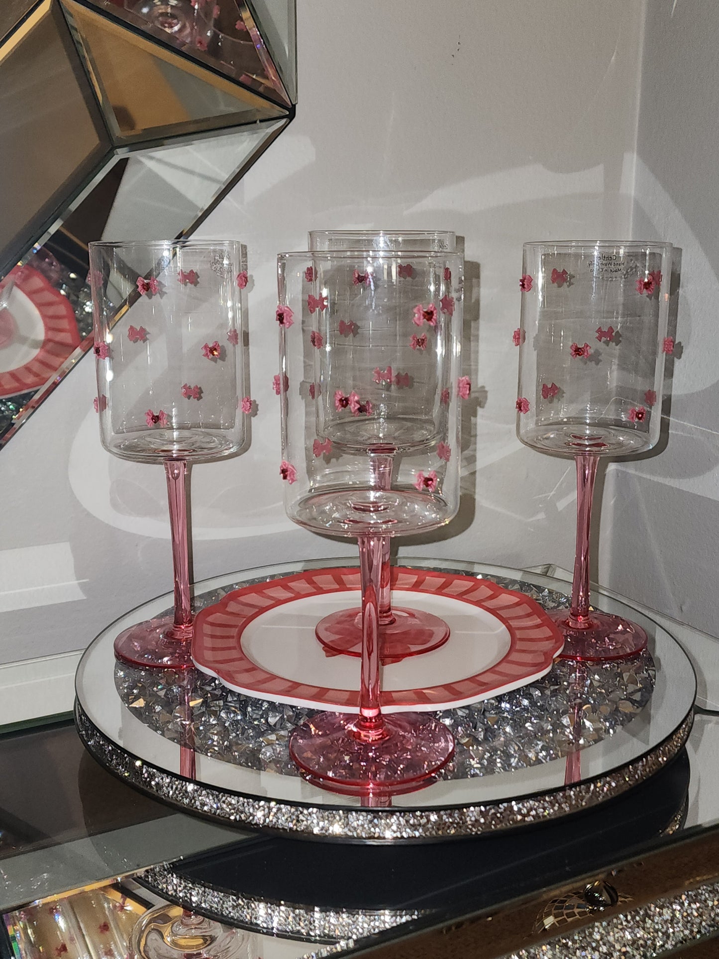 Pink 🎀Wine glasses