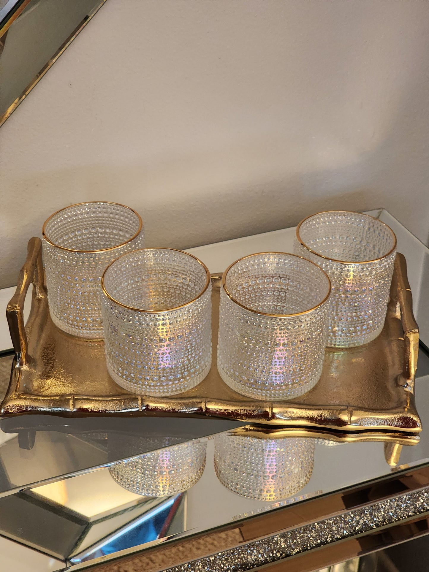 Gold Rim Drinking Glasses