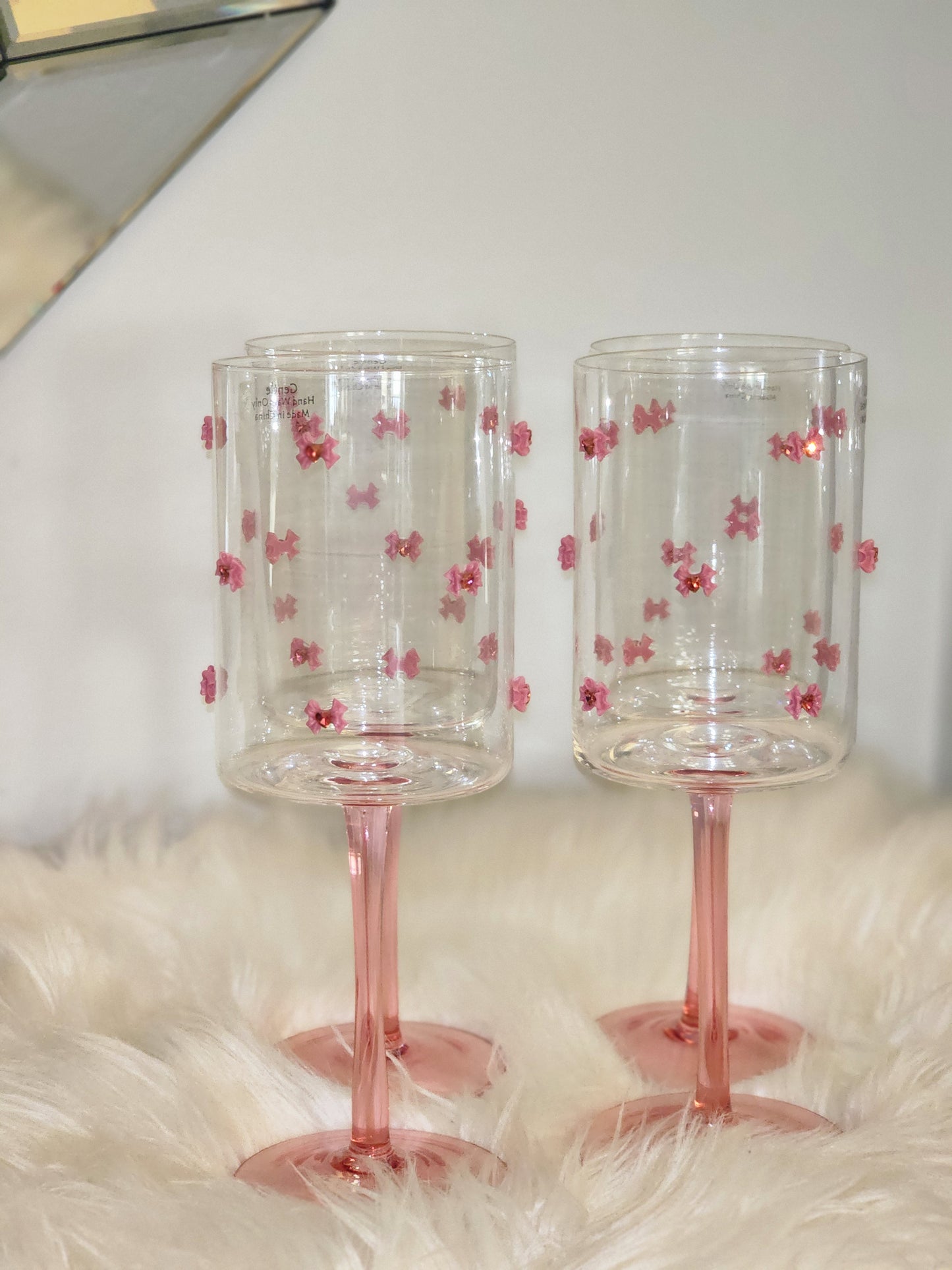Pink 🎀Wine glasses