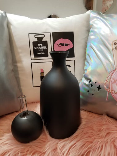 Black Glass Canister