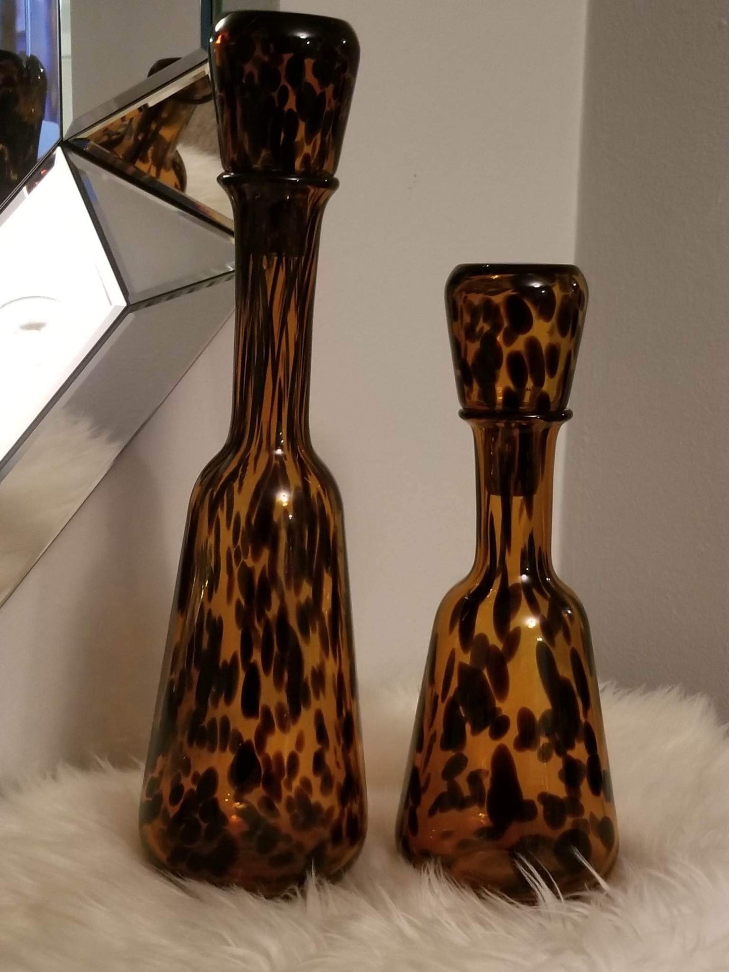 Tortoiseshell Glass Canisters