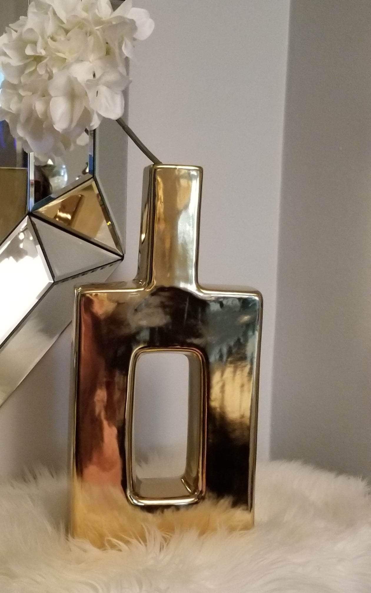 Tall Gold Vase